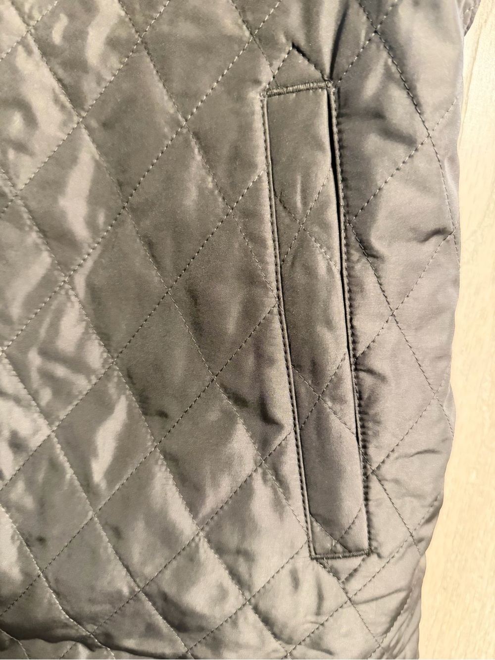 Tom Beckbe Loxley Quilted Vest- Olive Body with Tan Collar - Picture 8 of 16